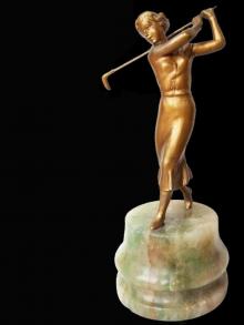 Bronze Golf Statue from era of Bobby Jones Walter outlet Hagen